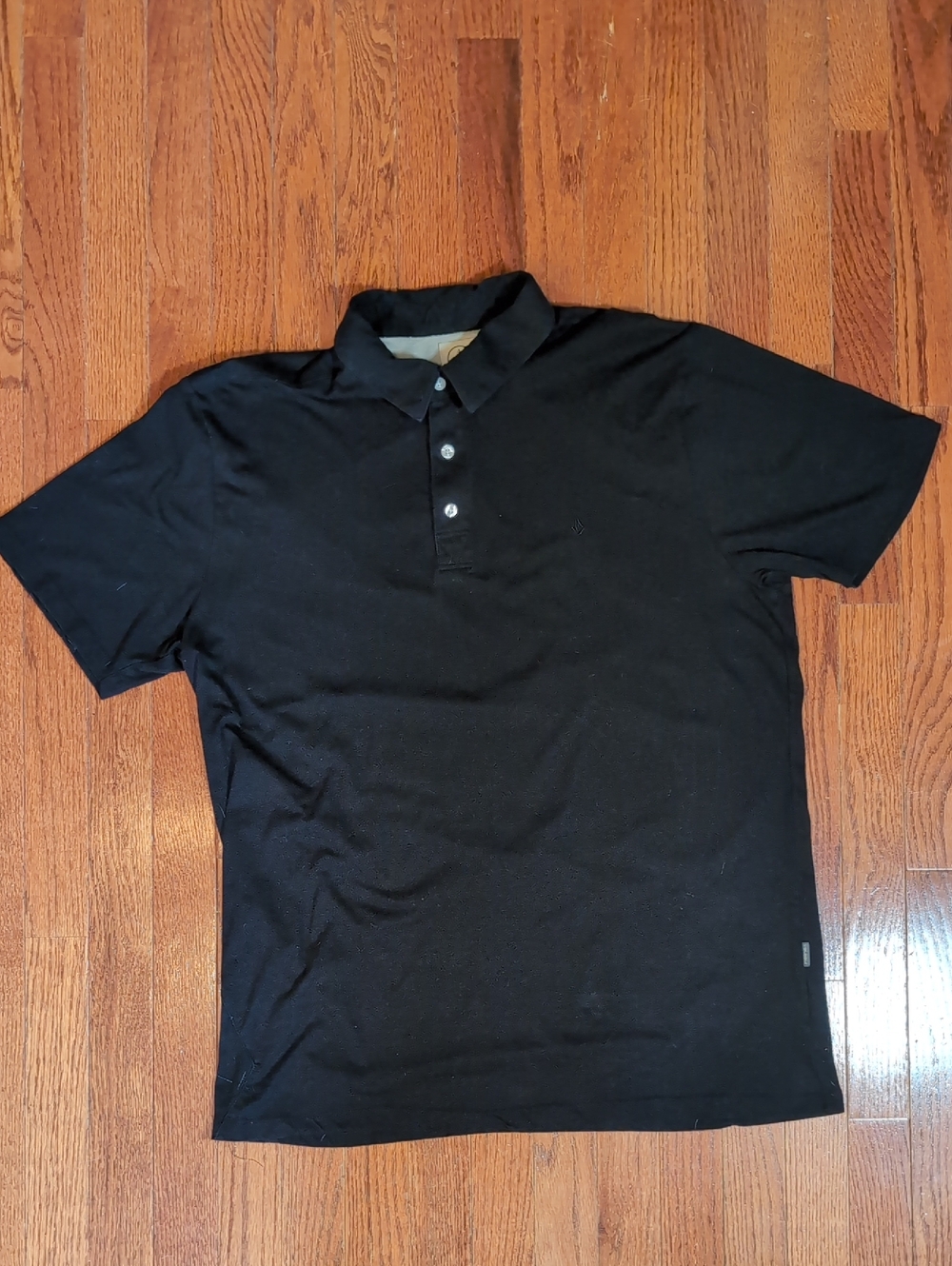 Volcom Men's Polo Short Sleeve Shirt Size XL Black